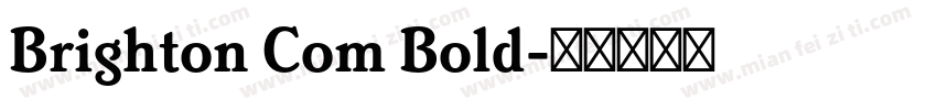 Brighton Com Bold字体转换